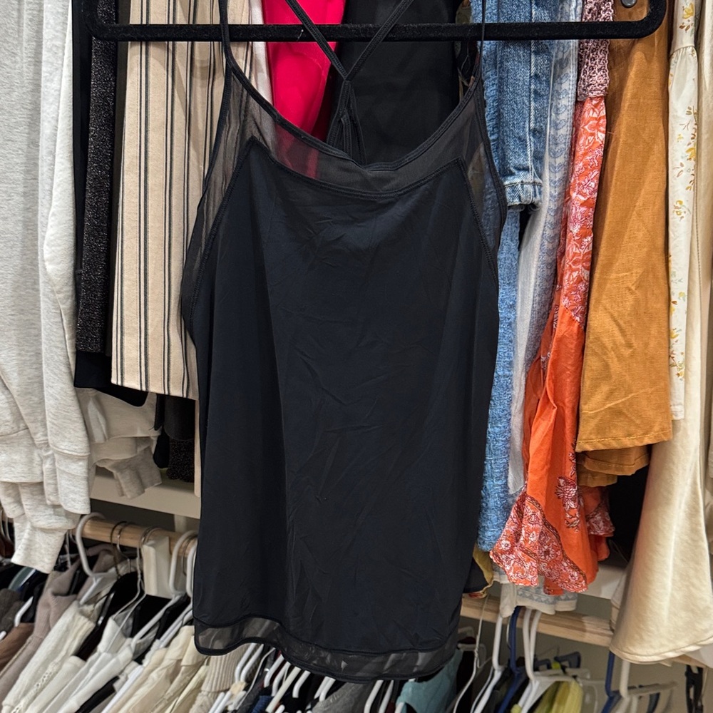 Lululemon Black Mesh Tank Top size 4